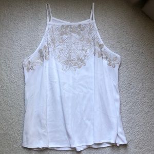 Eyeshadow Embroidered Tank Top NWT